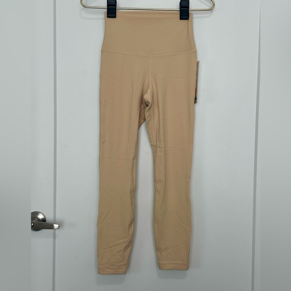 NWT Nude/Tan Lululemon 25” Leggings (size 4)